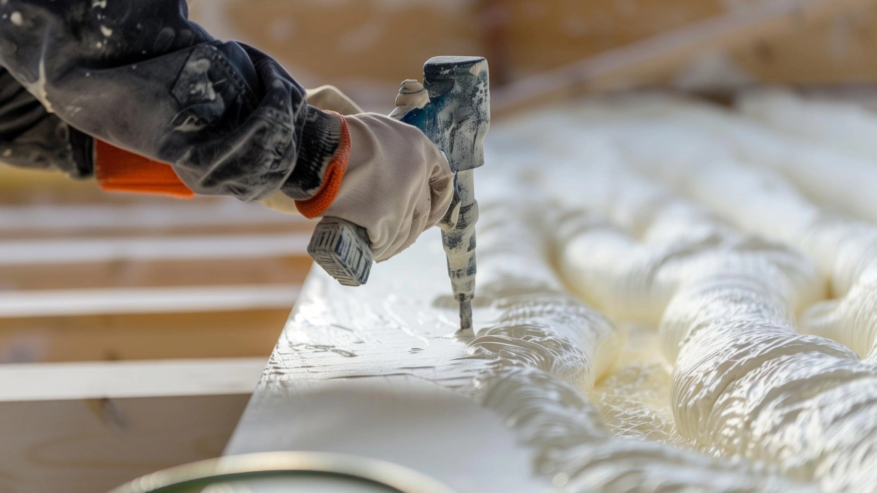 Isolation du plancher par mousse polyuréthane